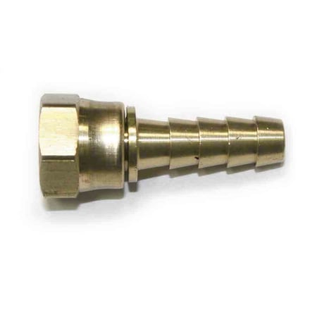 Brass Hose Fitting, Connector, 5/16 Inch Swivel Barb X 1/4 Inch Female NPT End, PK 50